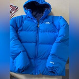 GREAT CONDITION: North Face (Boys) 600 Blue Reversible Puffer Jacket - size 12!